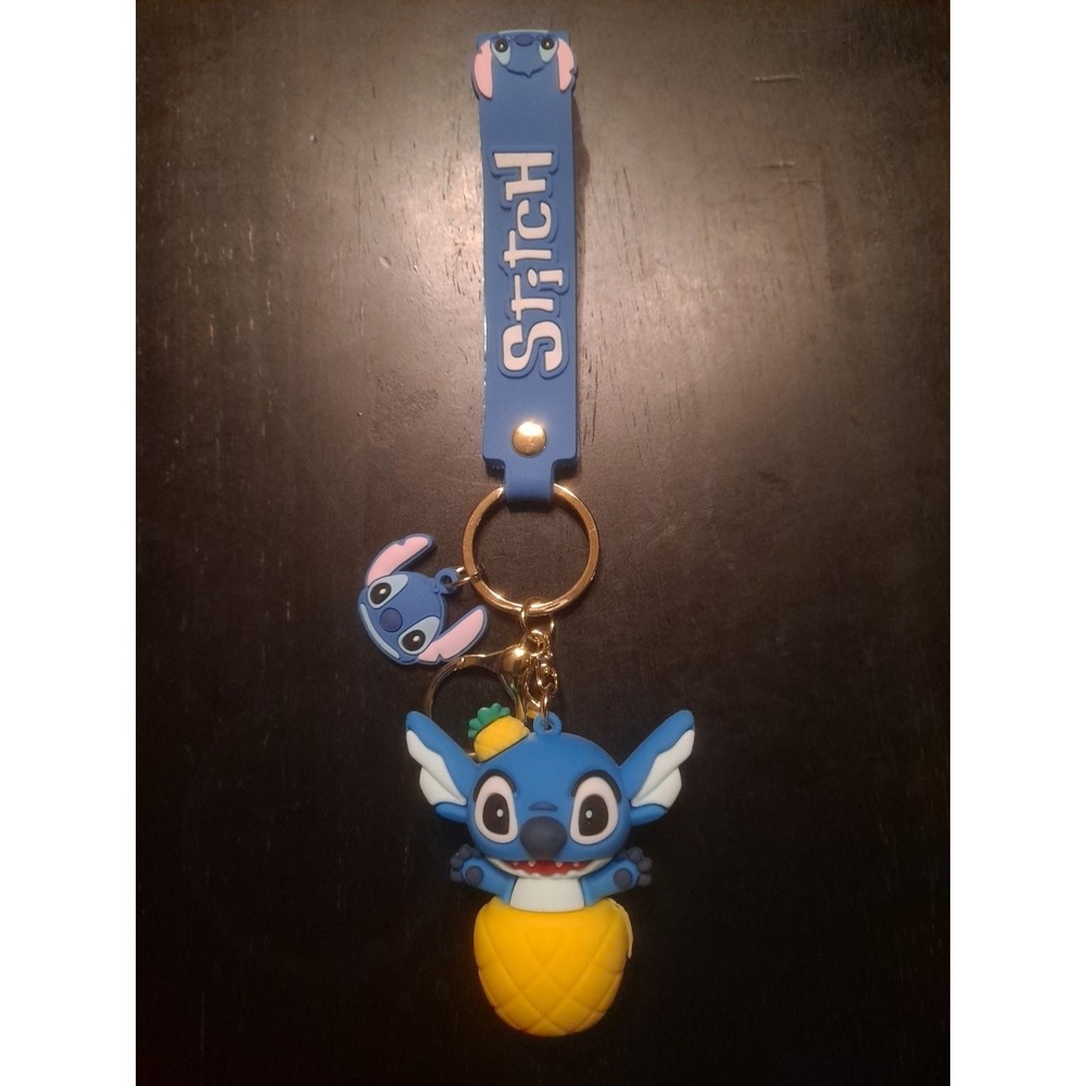 Disney Lilo & Stitch 3D‎ PVC Keychain Backpack Clip Keyring Pendant Wristlet